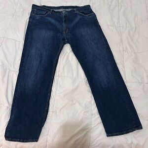 Levi's 505 Mens Jeans Size 42 X 32 Regular Fit Denim Classic Blue Big